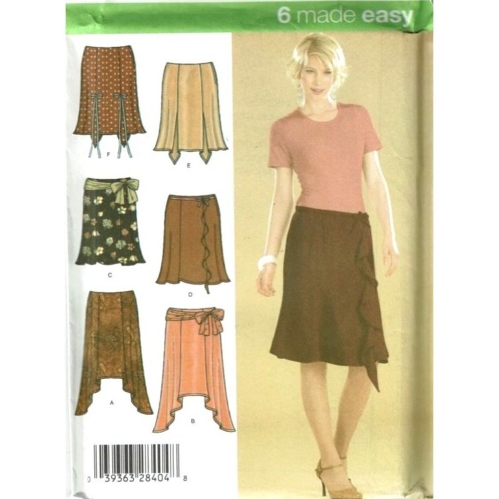 Simplicity Sewing Pattern 4884 Misses Skirt Two Lengths Size‎ 8-14